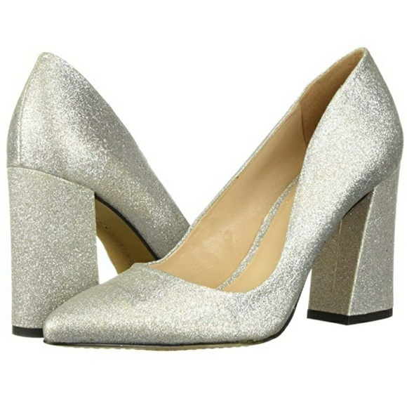 Glam Glitter Vince Camuto Block Heels - Picture 7 of 8